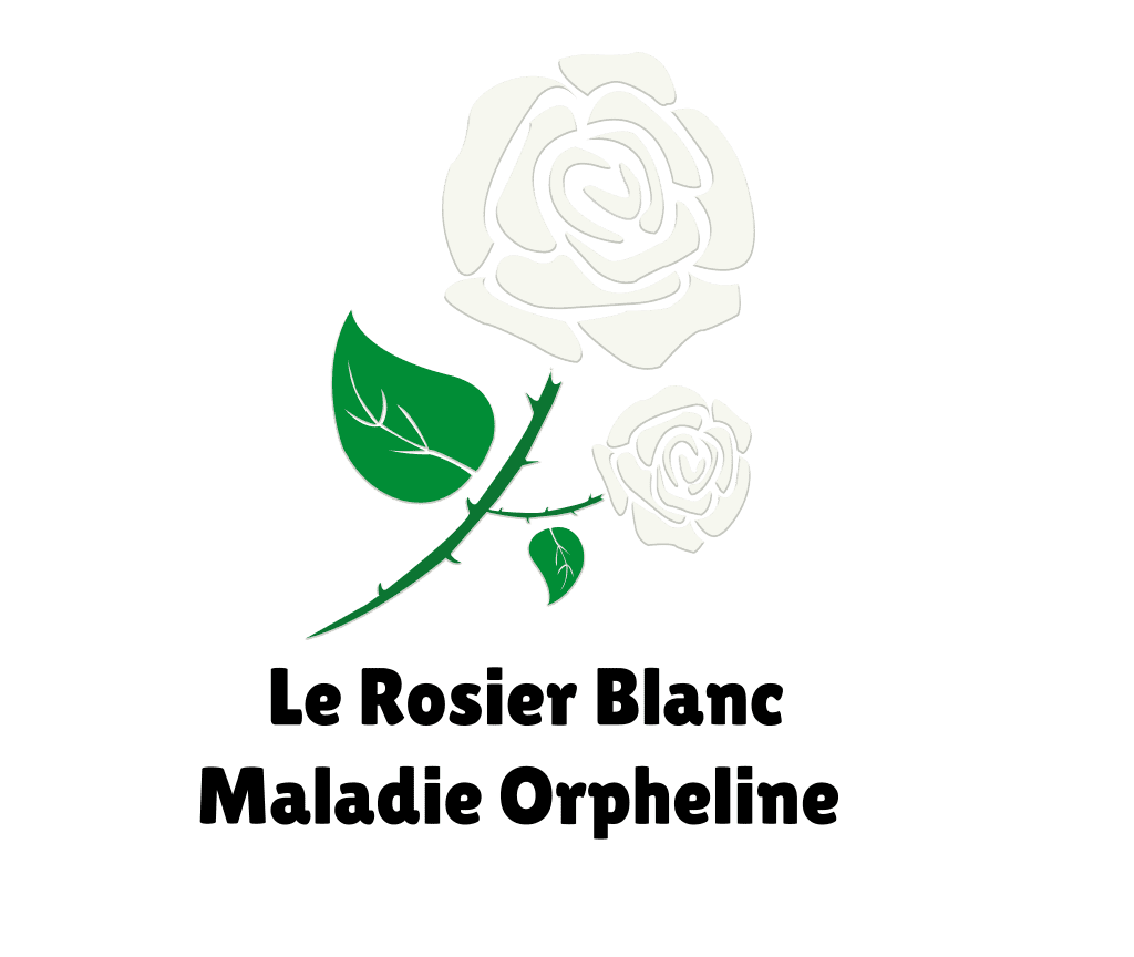 logo association le rosier blanc maladie rare et orpheline
